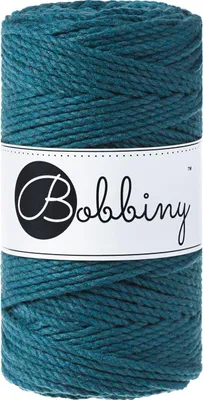 Obrázok produktu pre Bobbiny 3PLY Macramé Rope 3 mm 100 m Peacock Blue Špagát