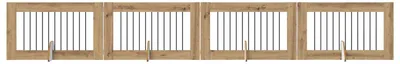 Produktbild von Hundetor mit Ständern 4 pcs Artisan-Eiche 100 x 60 cm