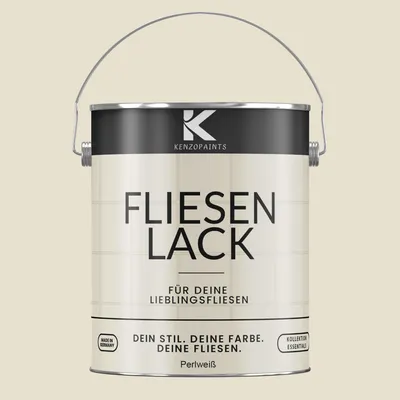Produktbild von Kenzopaints 2,5Liter Fliesenlack Fliesenfarbe - Perlweiß (RAL 1013)