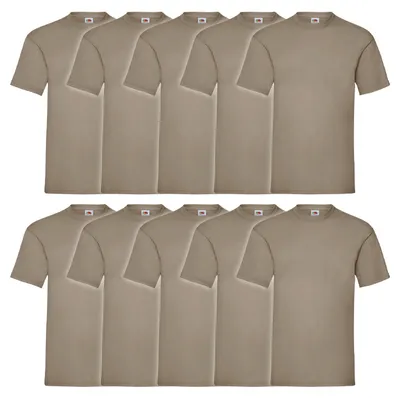 Produktbild von 10er Pack Fruit of the Loom Valueweight T-Shirt Farbe: khaki Größe: 3XL