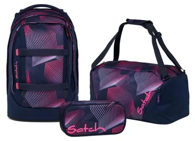 Produktbild von Satch, Schulrucksack-Set PACK Seismic Pink 3-teilig, ab 5. Klasse
