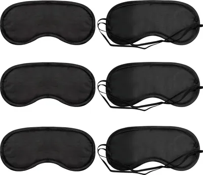 Produktbild von Sleeping Mask 6 Pieces Eye Mask Silk Sleeping Mask Blindfold for Men and Women Portable Sleeping Mask with Elastic Bands for Travel Shift Work