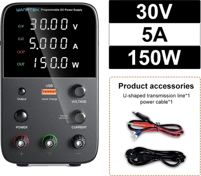 Zdjęcie produktu dla Zasilacz DC Wanptek, napięcie wyjściowe 30V/60V/120V, regulowany prąd do 10A, WPS305H