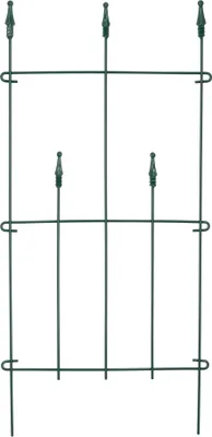 Produktbild von KOTARBAU® Beetzaun aus Stahl mit Dekoration Beeteinfassung für den Garten Spitze Grün Gartenzaun Beetbegrenzung