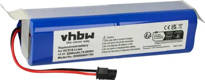 Produktbild von vhbw Akku kompatibel mit Eufy RoboVac X8 T2262311 Saugroboter Blau (5200 mAh, 14,4 V, Li-Ion)