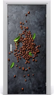 Produktbild von Tulup Türaufkleber 95x205 cm Dekorative Aufkleber Selbstklebend Wasserdichte Tapete Abnehmbar Schlafzimmer Wohnzimmer Wohnkultur - Kaffeebohnen