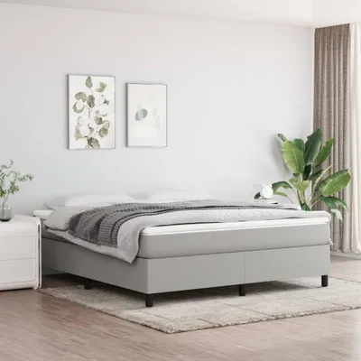 Produktbild von The Living Store Boxspringbett Hellgrau 180x200 cm Stoff