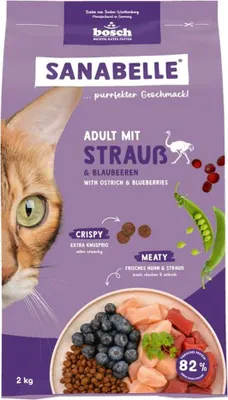 Produktbild von BOSCH Sanabelle Adult Ostrich & Blueberries - trockenfutter für Katzen - 2kg