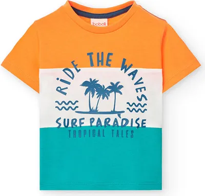 Produktbild von Boboli Knit Kurzarm-t-shirt Orange 18 Months Orange 18 Months