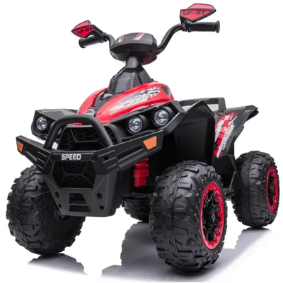 Produktbild von FINOOS Python Kinder Quad - 12V - Ledersitz - Gummireifen - Rot
