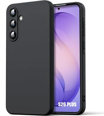 Image de Coque pour Samsung Galaxy S26 Plus, Protection Silicone Doux Ultra Slim Anti-Rayures Antichoc Noir