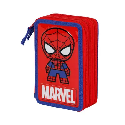 Produktbild von Marvel Spiderman Glide Gefülltes Dreifach-Federmäppchen, Rot