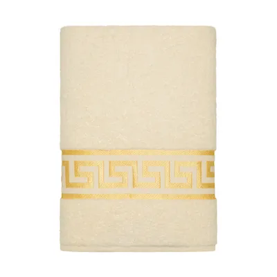 Produktbild von Mäander Handtücher Duschtücher Gästetücher Flauschige Frottee 100% Baumwolle Beige-Gold 50 cm x 100 cm