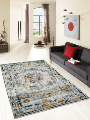Produktbild von Teppich INDRAVATI | Farbe: Multi; Größe: 240x340 cm | strapazierfähig und leicht zu reinigen | Wohnzimmer | Schlafzimmer