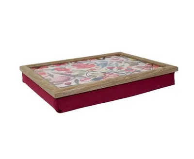 Produktbild von Landhaus Tablett, Knietablett, Kissentablett, Schoßtablett Zara Blumen