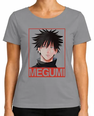 Productafbeelding van Megumi Fushiguro Jujutsu Kaisen Anime Fan Cadeau, donker, Otaku, dames T-shirt, grijs, maat M