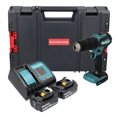 Produktbild von Makita DHP 483 SFJ-R Akku Schlagbohrschrauber 18V 40Nm + 2x Akku 3,0 Ah + Ladegerät + RHINO