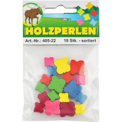 Produktbild von Motivperle 18 Schmetterlinge bunt basteln fädeln