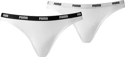 Produktbild von PUMA Damen Iconic Bikini Slip, 2er Pack - Baumwolle Modal Stretch Weiß XL