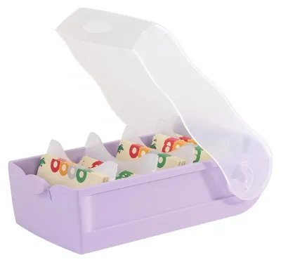 Produktbild von HAN Lernkarteibox CROCO, einfach Vokabeln lernen mit 5-Fächer-Lernsystem, DIN A8 Karteikasten für 500 Karten, 998-887, transluzent/pastelllila
