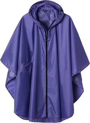 Produktbild von Famanu Regenponcho für Erwachsene mit Kapuze und Reißverschluss - Wasserdicht und atmungsaktiv