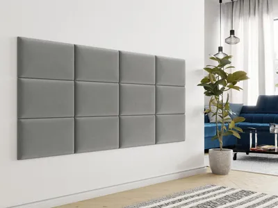Image de Panneau mural capitonné 50x30 PAG – gris