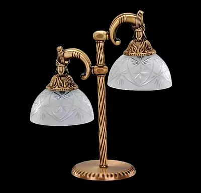 Image de Lampe de table Lampe de table Lampes Or Verre Or Gris Art