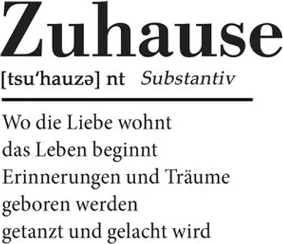 Produktbild von Leinwandbild Definition Zuhause 27x27 cm