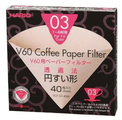 Immagine prodotto di V60 Coffee Paper filter 03 "Misarashi Box" 40 Sheets VCF-03-40M / Bestbrew