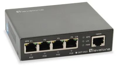 Produktbild von LevelOne GEP-0523 Netzwerk-Switch Gigabit Ethernet (10/100/1000) Power over Ethernet (PoE) Schwarz