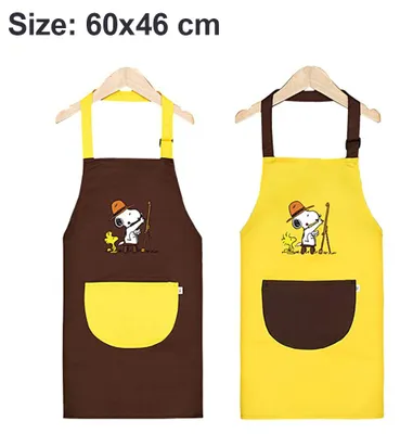 Produktbild von Kinderschürze, Malschürze für Mädchen und Jungen, Kochschürze zum Kochen und Malen, Küchenschürze mit Taschen und verstellbarem Nackenband zum Backen