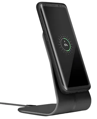 Produktbild von Xvidia, Kabelloses Samsung Ladegerät mit Qi Stand und Quick Charge 2.0, Schwarz