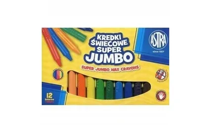 Produktbild von Astra Super Jumbo Wachsmalstifte - Set mit 12 Farben