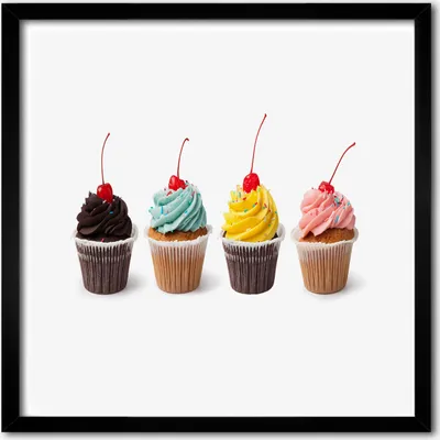 Produktbild von Bild - 50 cm x 50 cm - MDF - Rahmen, Wandkunst - Muffins