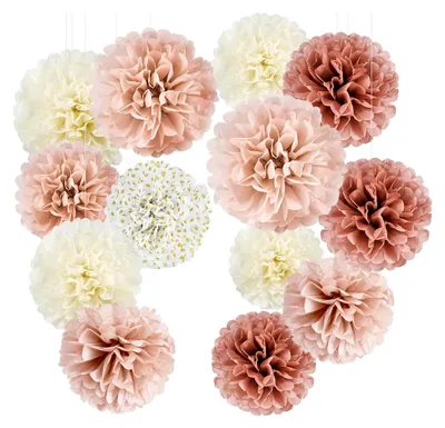 Produktbild von Seidenpapier Pompons für die Dekoration in Rosa