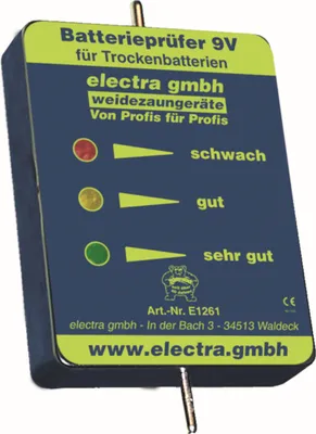 Produktbild von Electra Batterieprüfer 9 V für Trockenbatterien