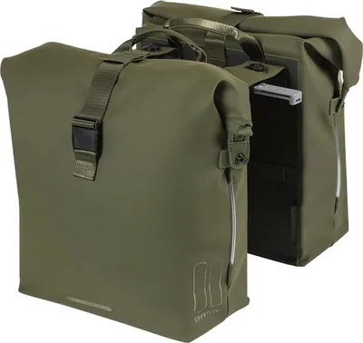 Produktbild von Basil Soho Nordlicht MIK 2.0 Doppeltasche 41 Liter - wasserdichtes PolyurethanRolltop...