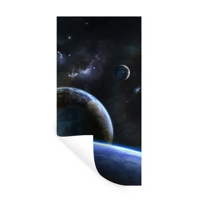 Produktbild von MuchoWow® Wandtattoo Wandsticker Wandaufkleber Sternplaneten 80x160 cm Selbstklebend und Repositionierbar - Sticker - Dekorfolie