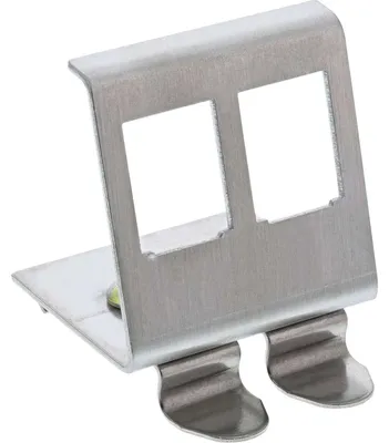Immagine prodotto di Portamoduli metallici InLine® Keystone SNAP-In, a 2 ingressi per guida top-hat