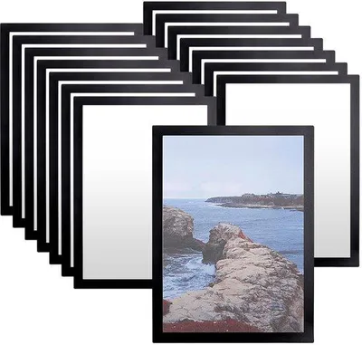 Obrázek produktu pro Magnetický rámeček na fotografie, formát A4, rozměry 23,8 x 32,5 cm, černý, balení 15 kusů