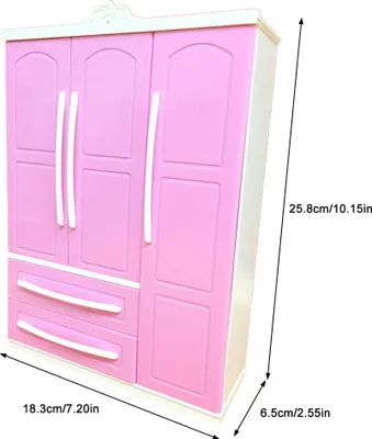 Obrázek produktu pro Šatní skříň pro panenky Organizátor oblečení Mini Princezna Nábytek Šatní skříň Ozdoby Dům pro panenky Šatní skříň Hračky Příslušenství