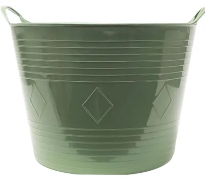Image de Bassine Flexible 43L graduée empilable ø 46 x h 37 cm - Vert cactus - Panier de Jardin