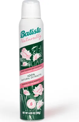 Image de Batiste - Naturellement fibre de bambou & gardénia - Shampooing sec - Fortifie et rafraîchit - 100 % naturel - 200 ml - 1 pièce