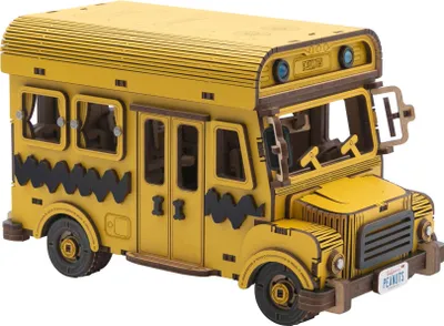 Image de Zestaw konstrukcyjny Peanuts Puremind - Drewniany autobus szkolny