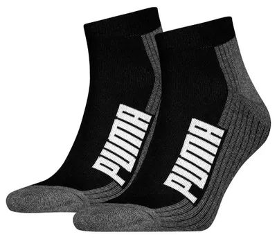 Zdjęcie produktu dla Puma 701228831 Skarpety, 2 pary, czarno-szare, rozmiar 43–46, czarno-szare, rozmiar 43–46