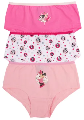 Produktbild von Disney Minnie Mouse Panty für Mädchen Kinder Slip Unterhose Unterwäsche Mehrfarbig Bunt (3er Pack) 122-128