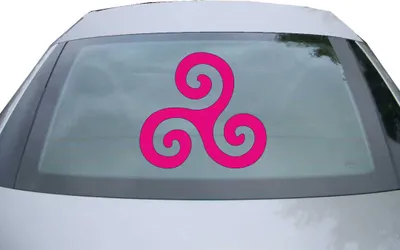 Produktbild von Indigos UG - Aufkleber Heckscheibe & Motorklappe DE2459 - pink - 600x549 mm - Triskele - Auto Scheiben Fenster Heckklappe Tuning Racing JDM - Die cut