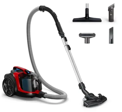 Produktbild von Philips PowerPro Expert Staubsauger ohne Beutel, einschließlich Zubehör, 99,9 % Staubaufnahme, 900 W, rot (FC9729/09)