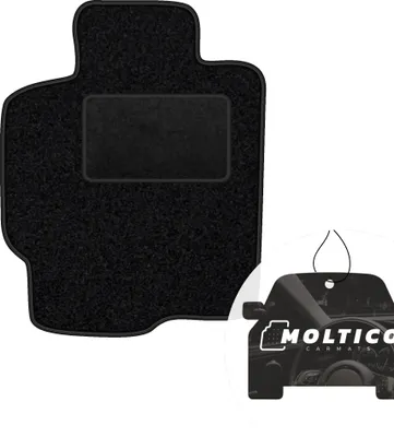 Produktbild von moto-MOLTICO Fahrer Fußmatte Auto Velours Fahrerseite Autoteppiche Schwarz Fahrermatte 1-teilig passend für Mazda 323 F 1994-1998