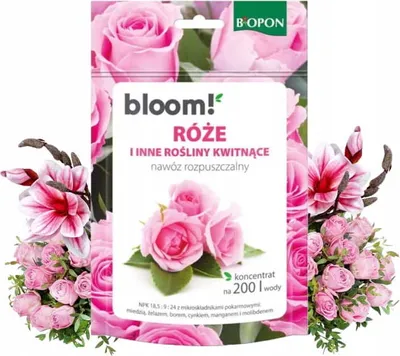 Obrázek produktu pro Rozpustné hnojivo pro růže, kvetoucí květiny 200g svěží dlouhé kvetení